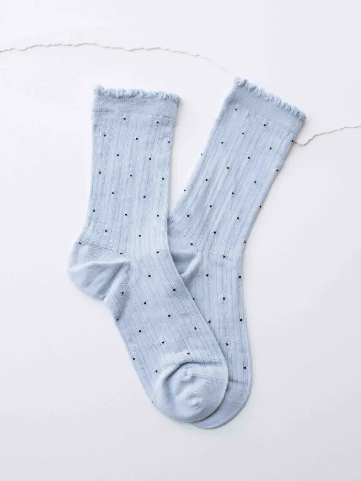 FRILLY POLKA DOT SOCKS