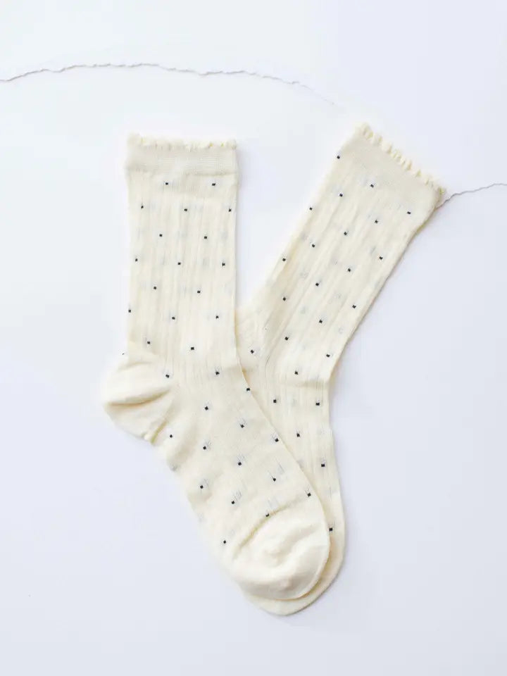 FRILLY POLKA DOT SOCKS