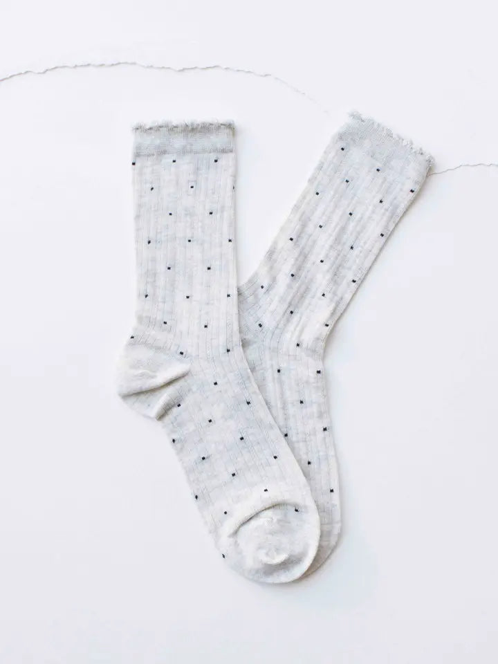 FRILLY POLKA DOT SOCKS