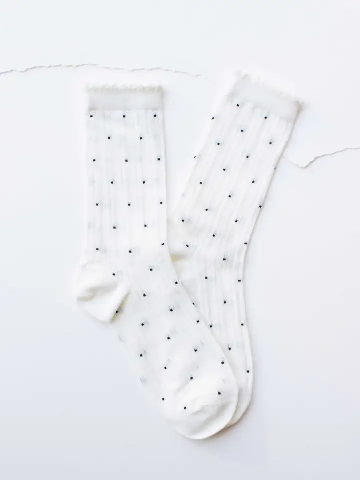 FRILLY POLKA DOT SOCKS