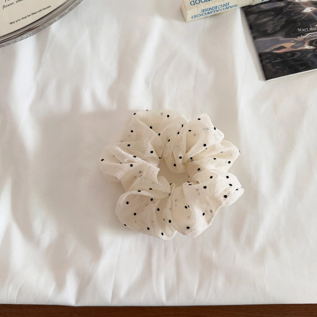 CHIFFON POLKA DOT SCRUNCHIE