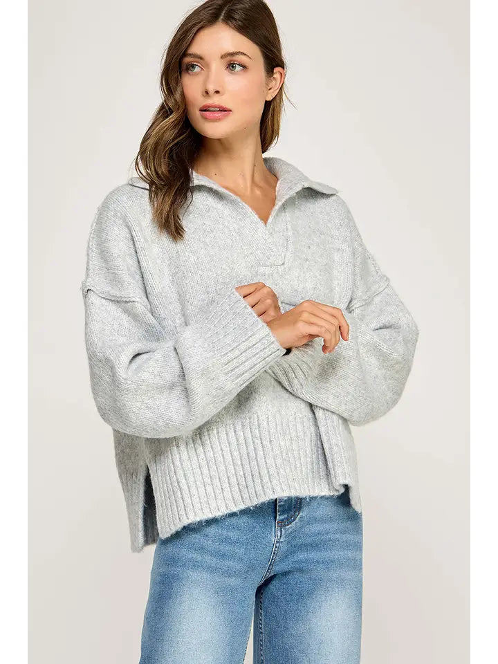 POLO COLLAR SWEATER