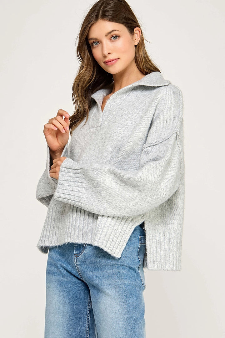 POLO COLLAR SWEATER