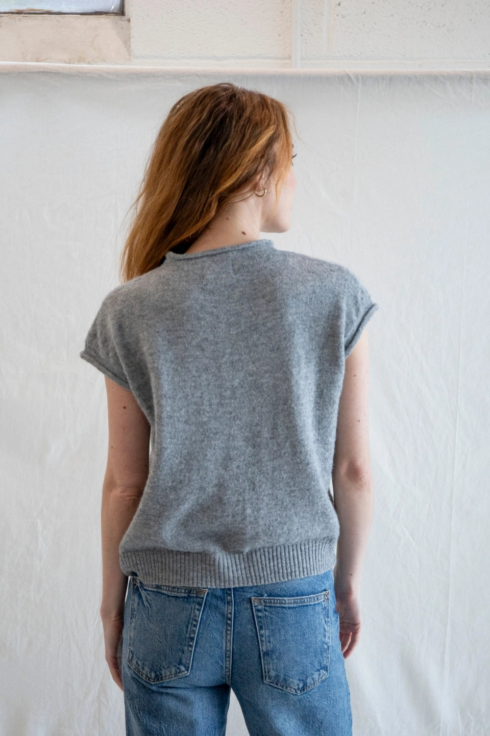 PIPER VEST CARDIGAN - GREY