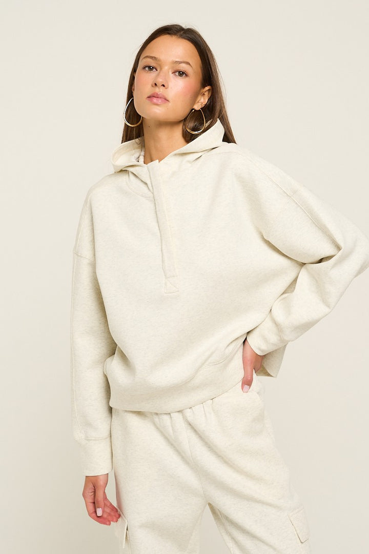 SOFT TOUCH QUARTER ZIP HOODIE