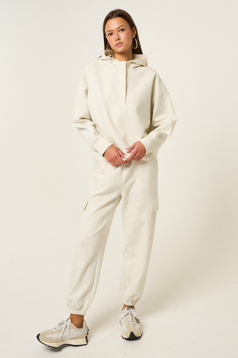 SOFT TOUCH QUARTER ZIP HOODIE