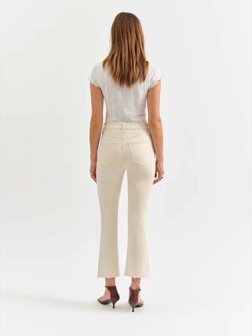 SHY GIRL CROP FLARE - RAW EDGE