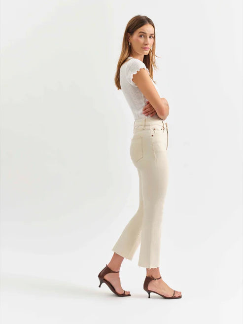 SHY GIRL CROP FLARE - RAW EDGE