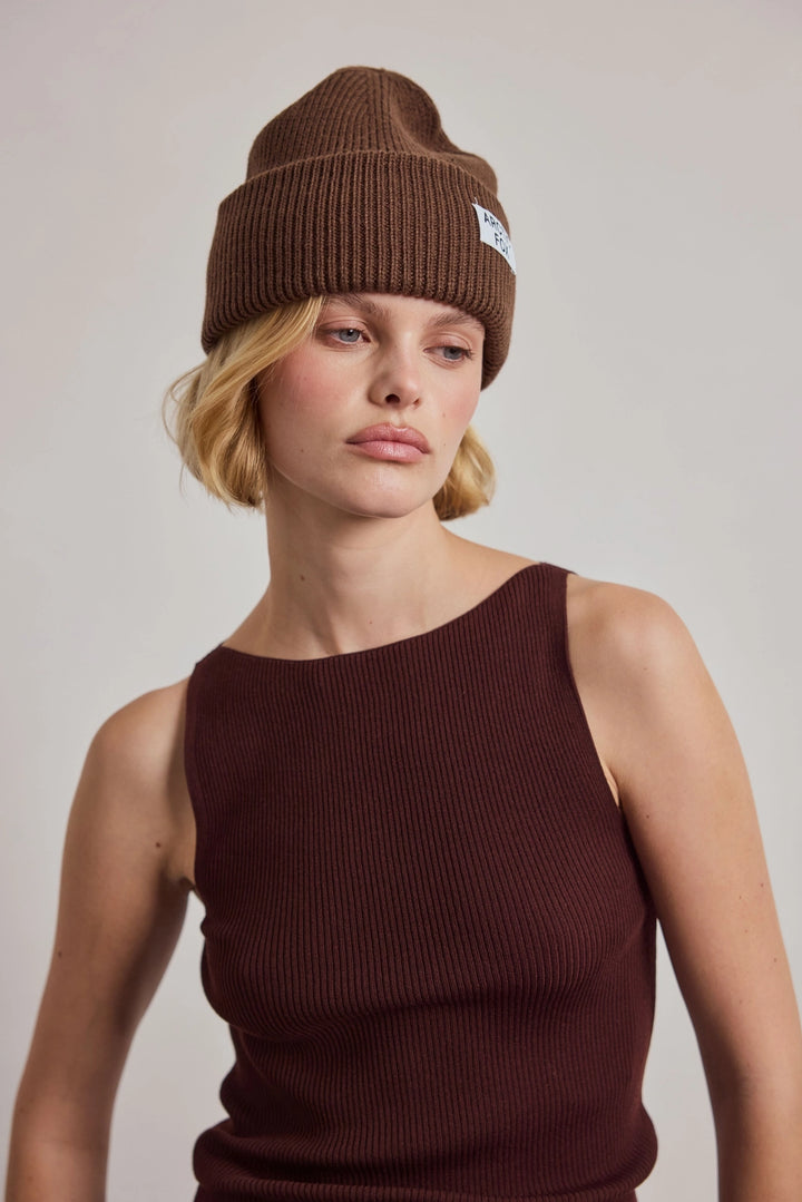 RECYCLED BOTTLE BEANIE - CHOCOLATE