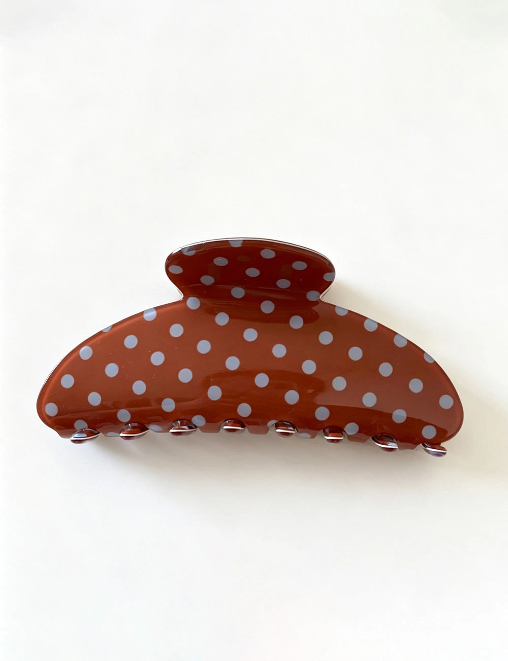 ACETATE POLKA DOT CLIP - RED
