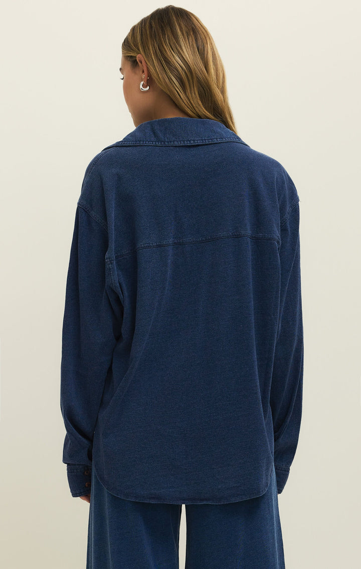 REESE JERSEY BUTTON UP