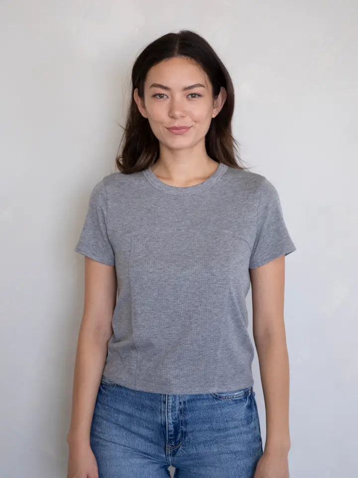 RIB CROPPED TEE
