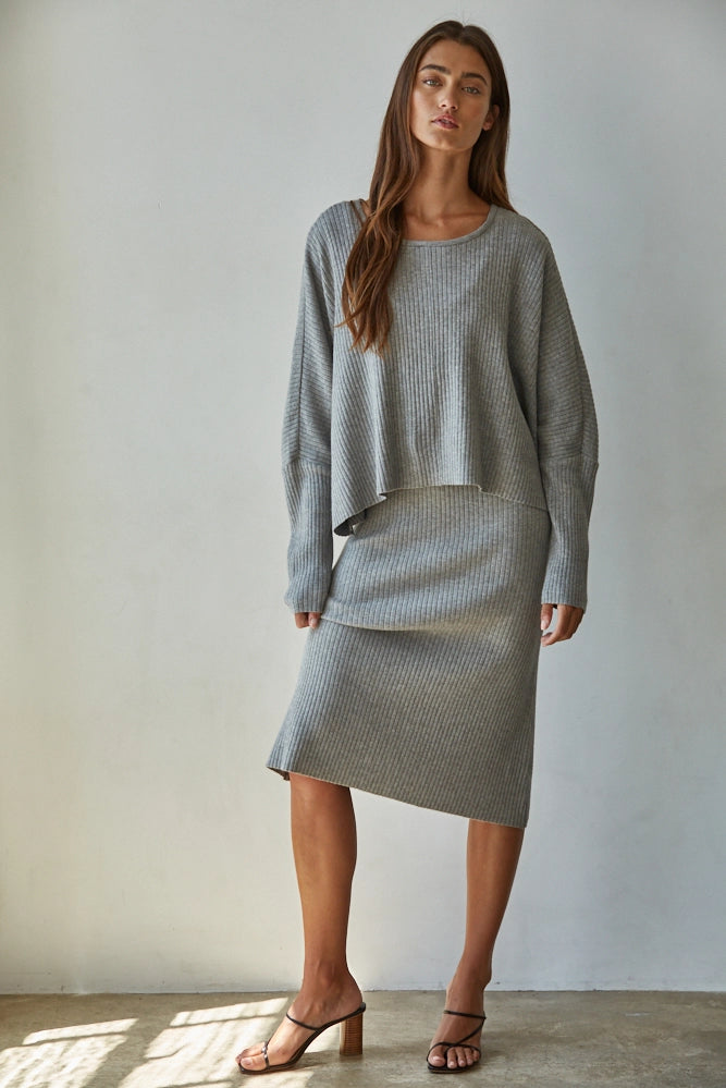 ZOE RIBBED SWEATER DRESS