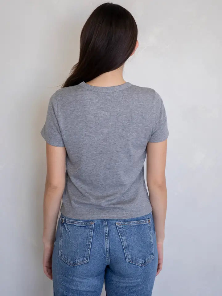 RIB CROPPED TEE