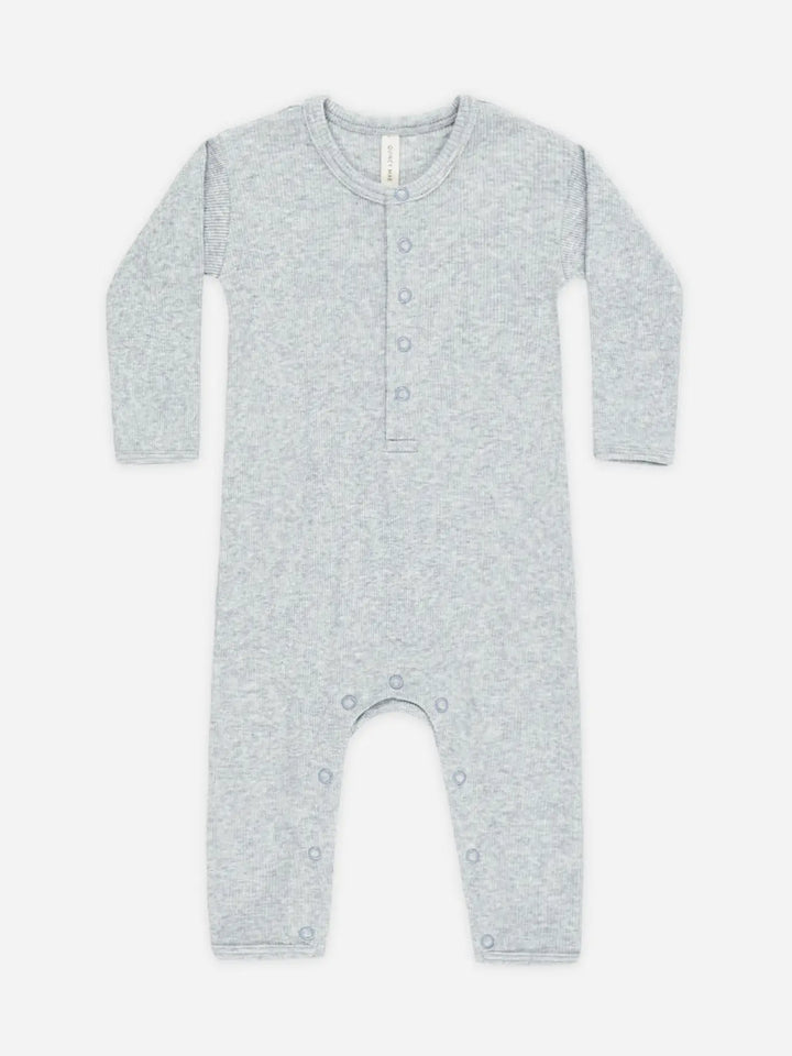 RIBBED JUMPSUIT - DUSTY BLUE