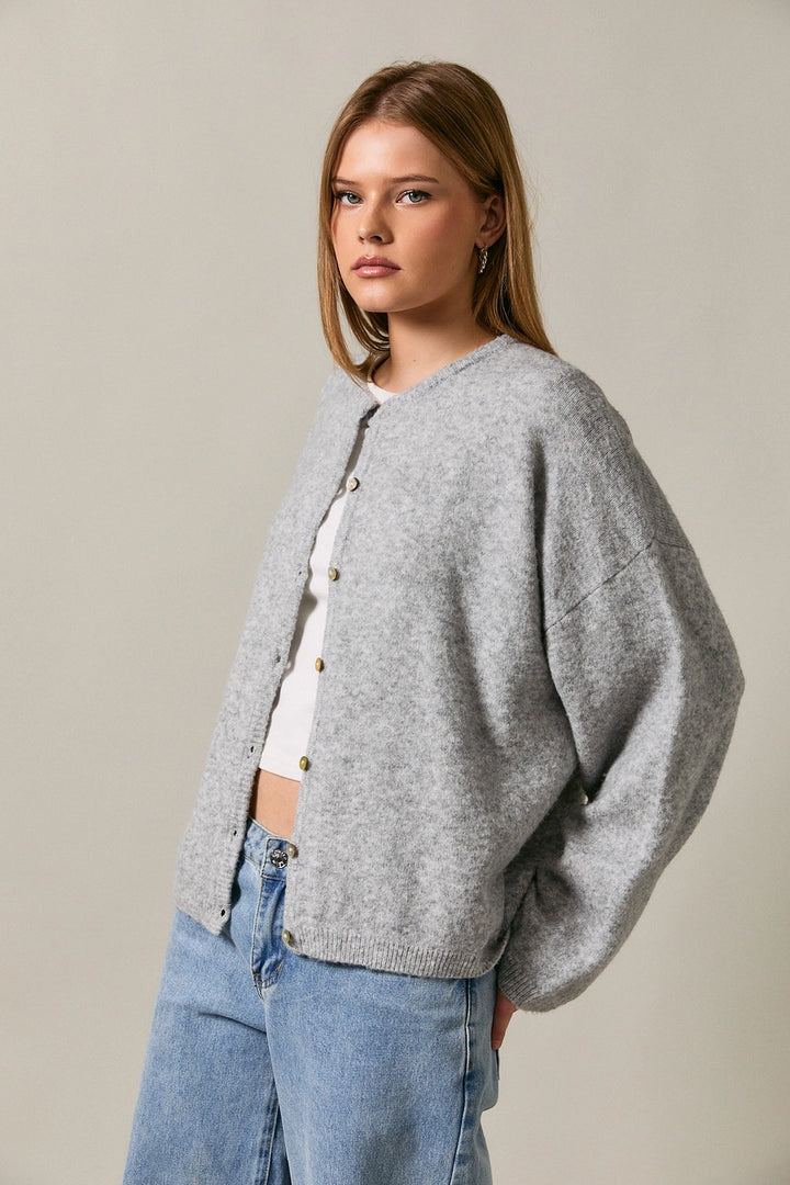 ROCCO CARDIGAN - HEATHER GREY