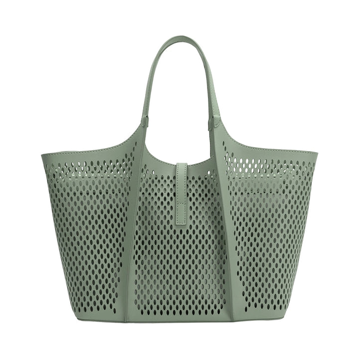 MALIA LASER CUT TOTE - SAGE