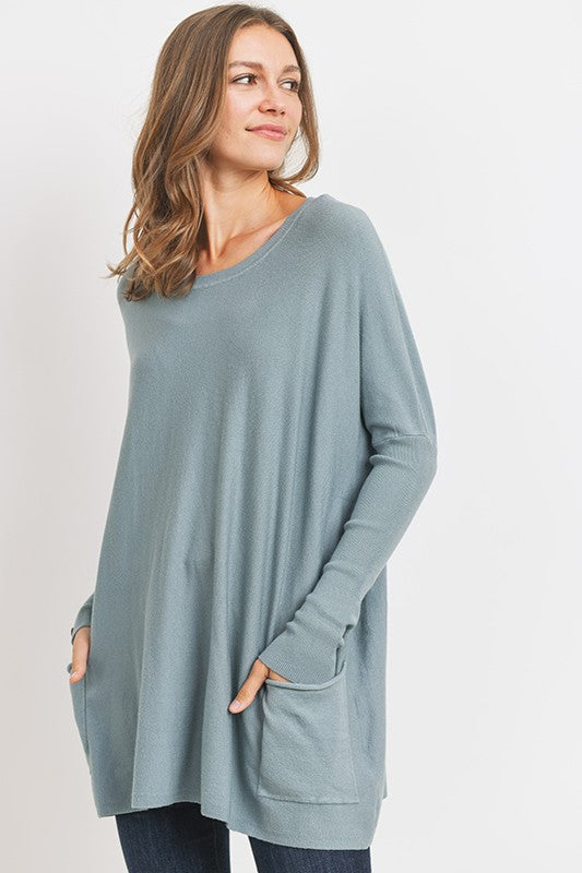 OVERSIZED POCKETED SWEATER