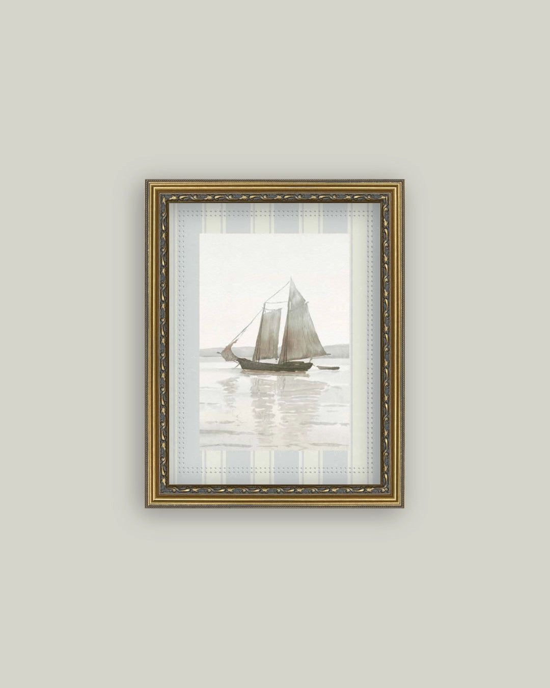 WATERCOLOR SAILBOAT FRAMED ART