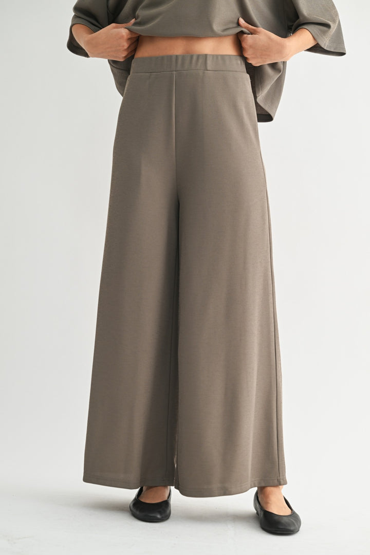 SABLE CROPPED WIDE PANTS
