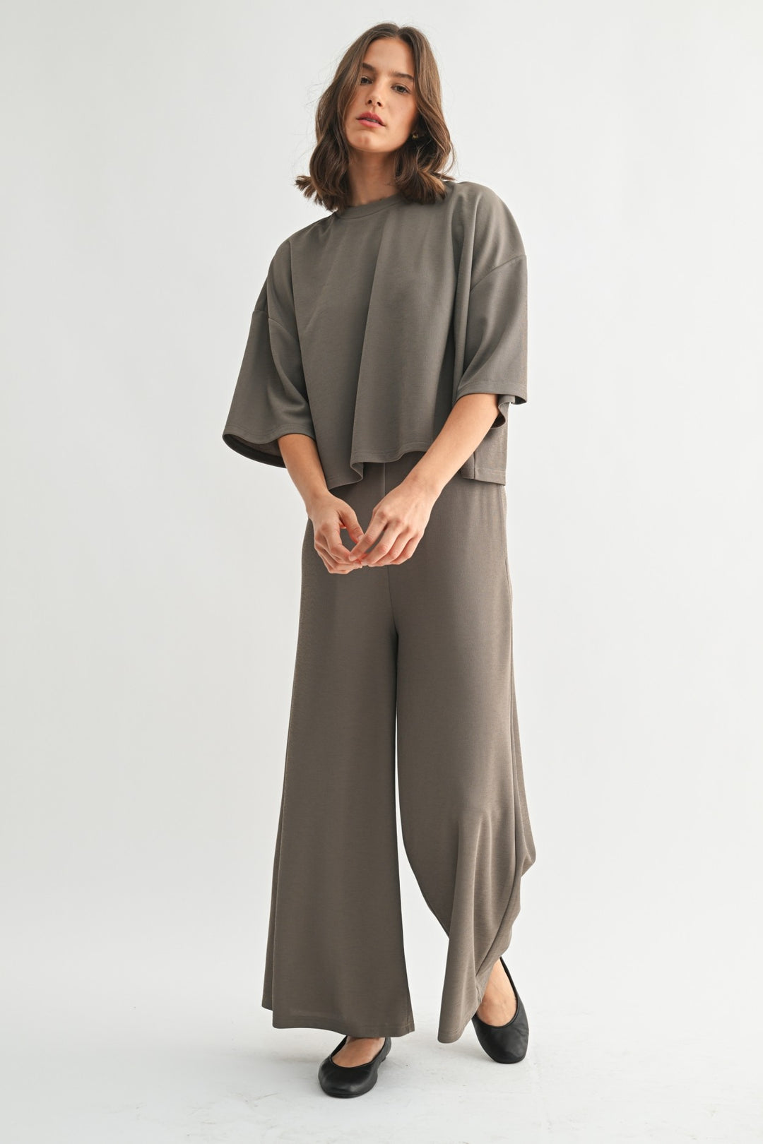 SABLE CROPPED WIDE PANTS
