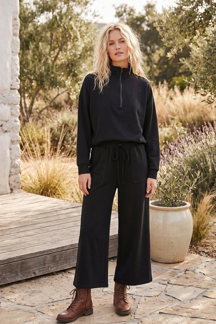 SCUBA QUARTER ZIP - BLACK