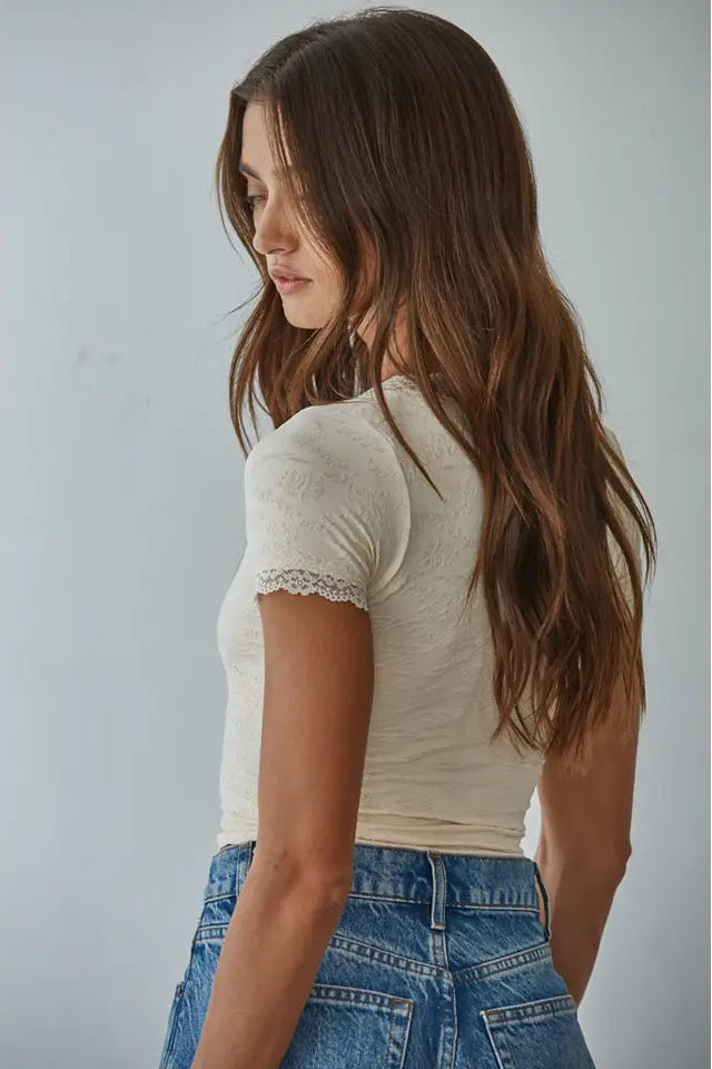 SEAMLESS JACQUARD TOP