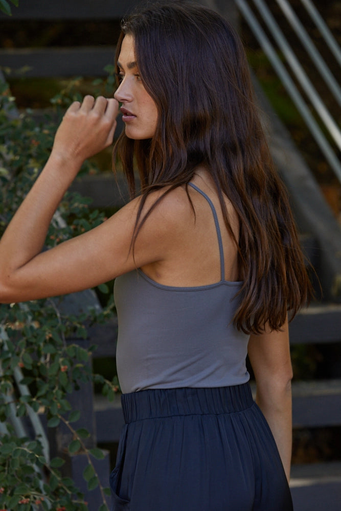 BASIC FULL LENGTH CAMI - GREY