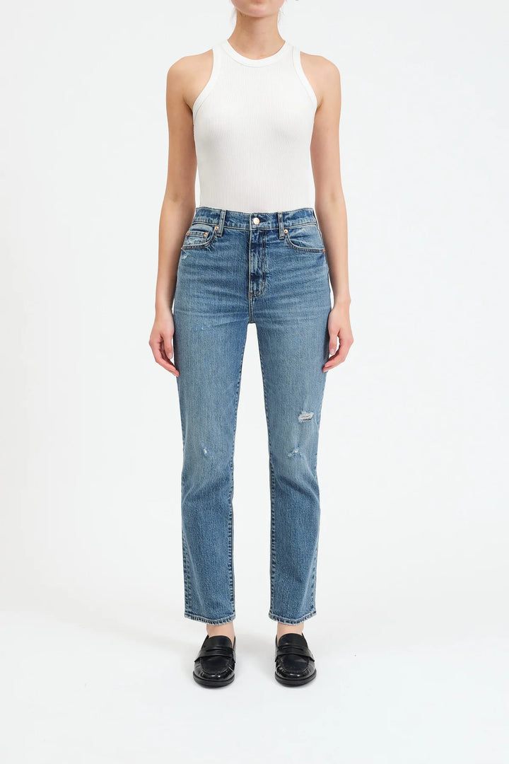 SMARTY PANTS HIGH RISE SLIM STRAIGHT JEAN