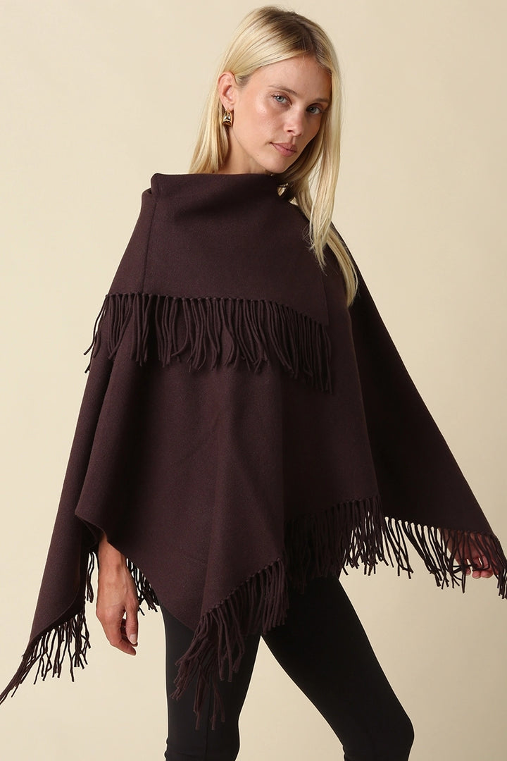 SOPHIE FRINGED PONCHO