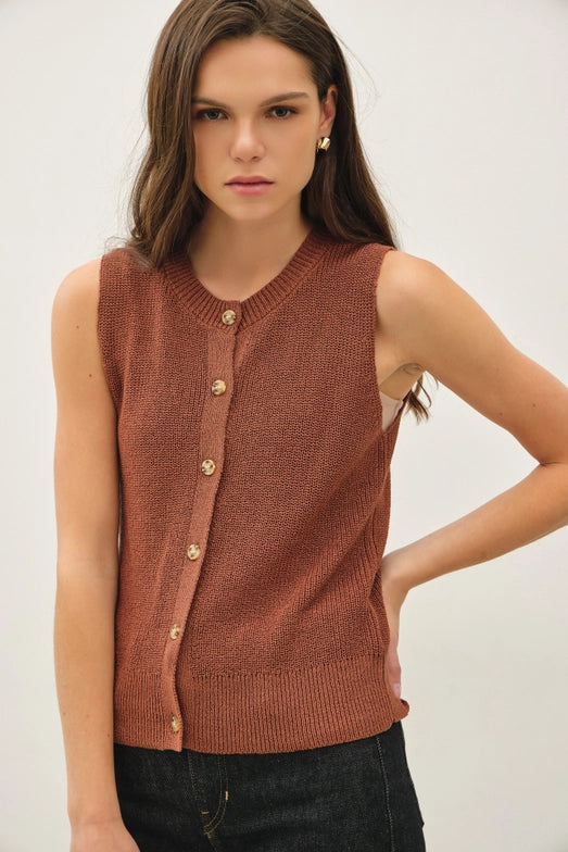 SOPH VEST - BROWN