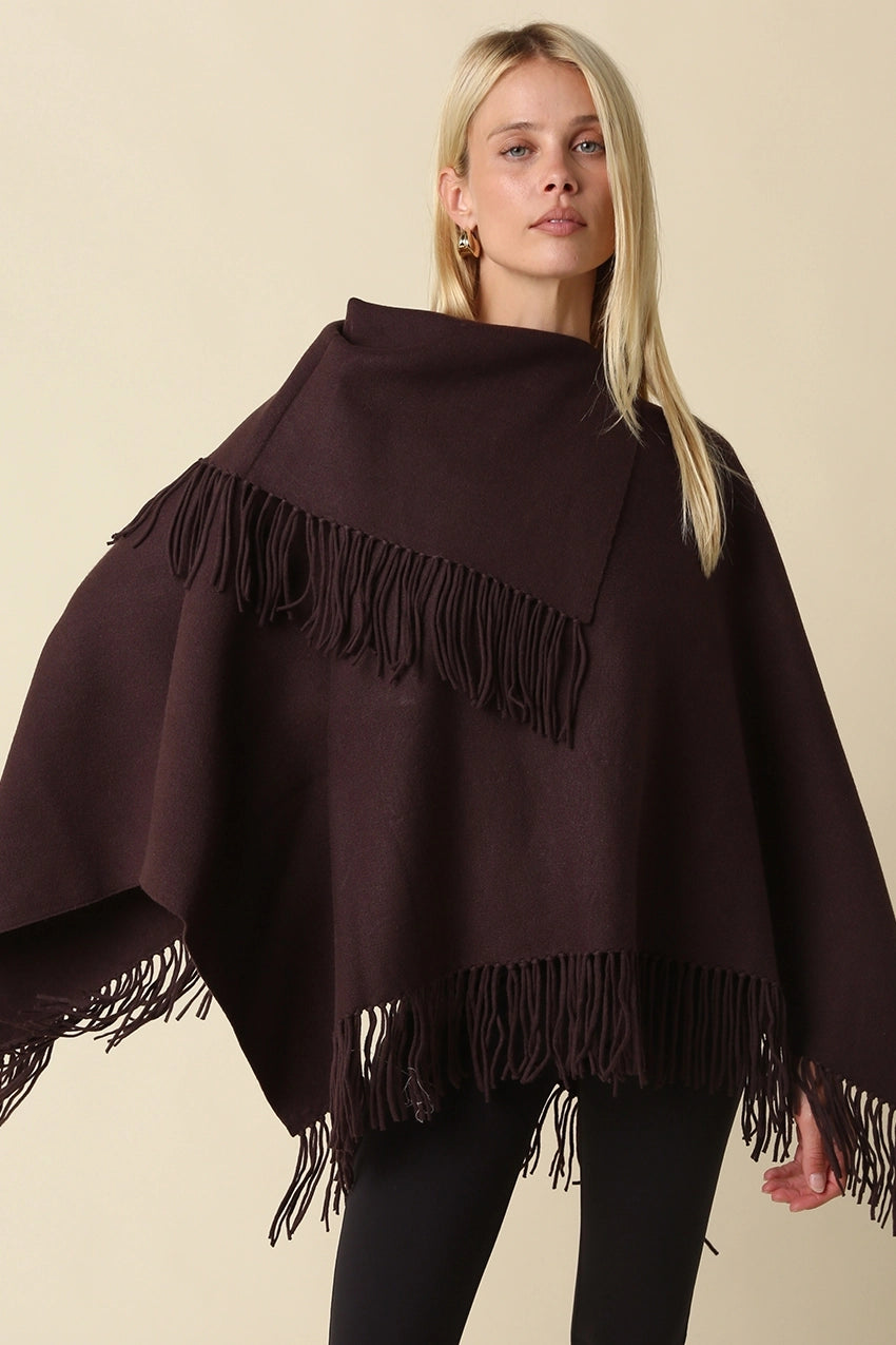 SOPHIE FRINGED PONCHO
