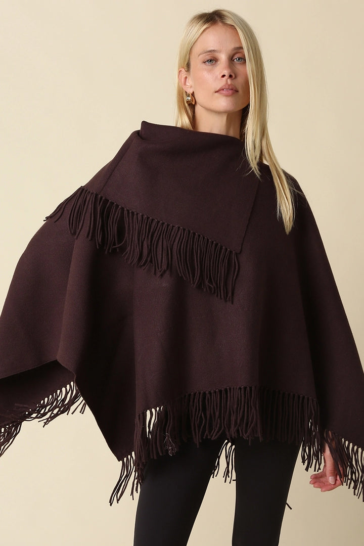 SOPHIE FRINGED PONCHO