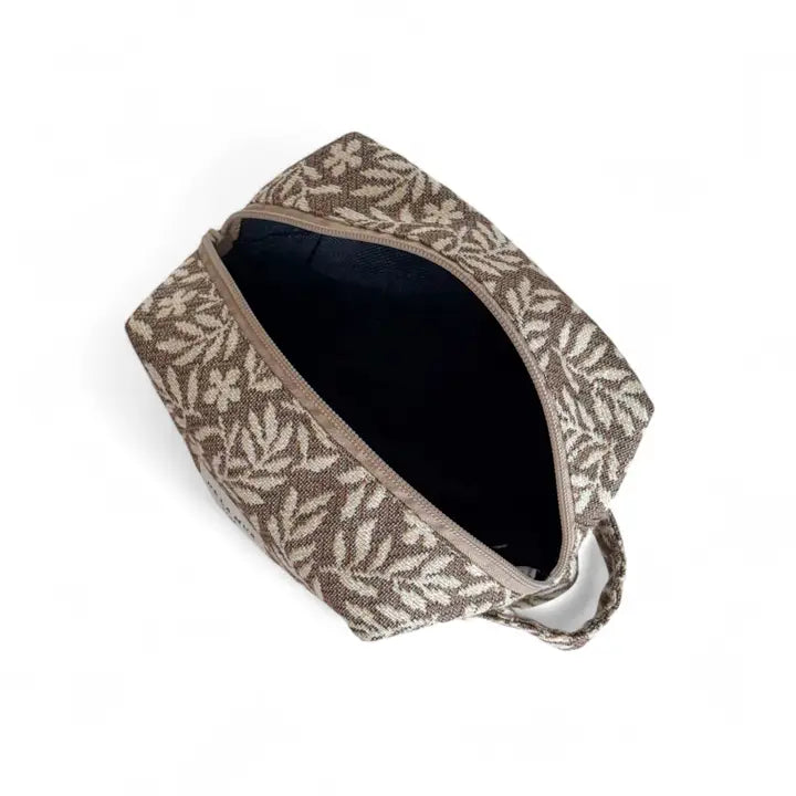 JACQUARD MAKEUP BAG - SQUARE