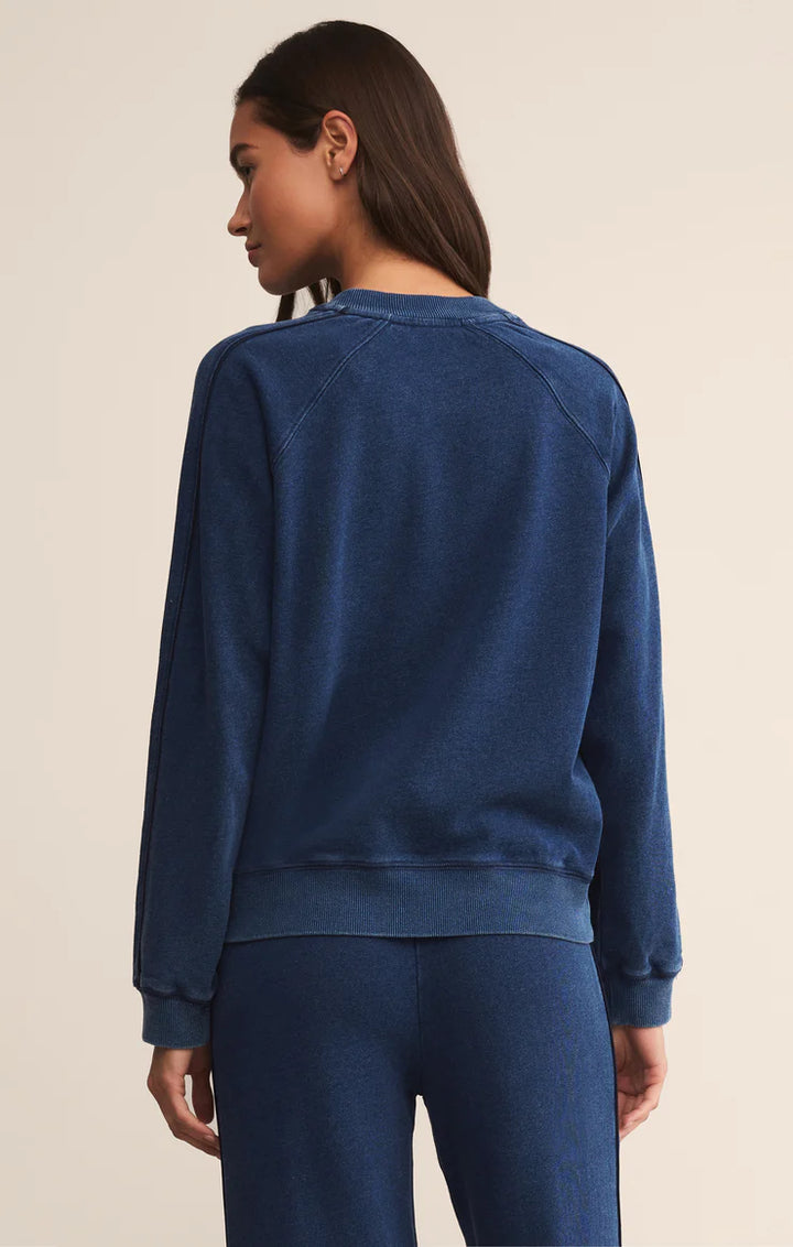 SPORT STRIPE CREWNECK