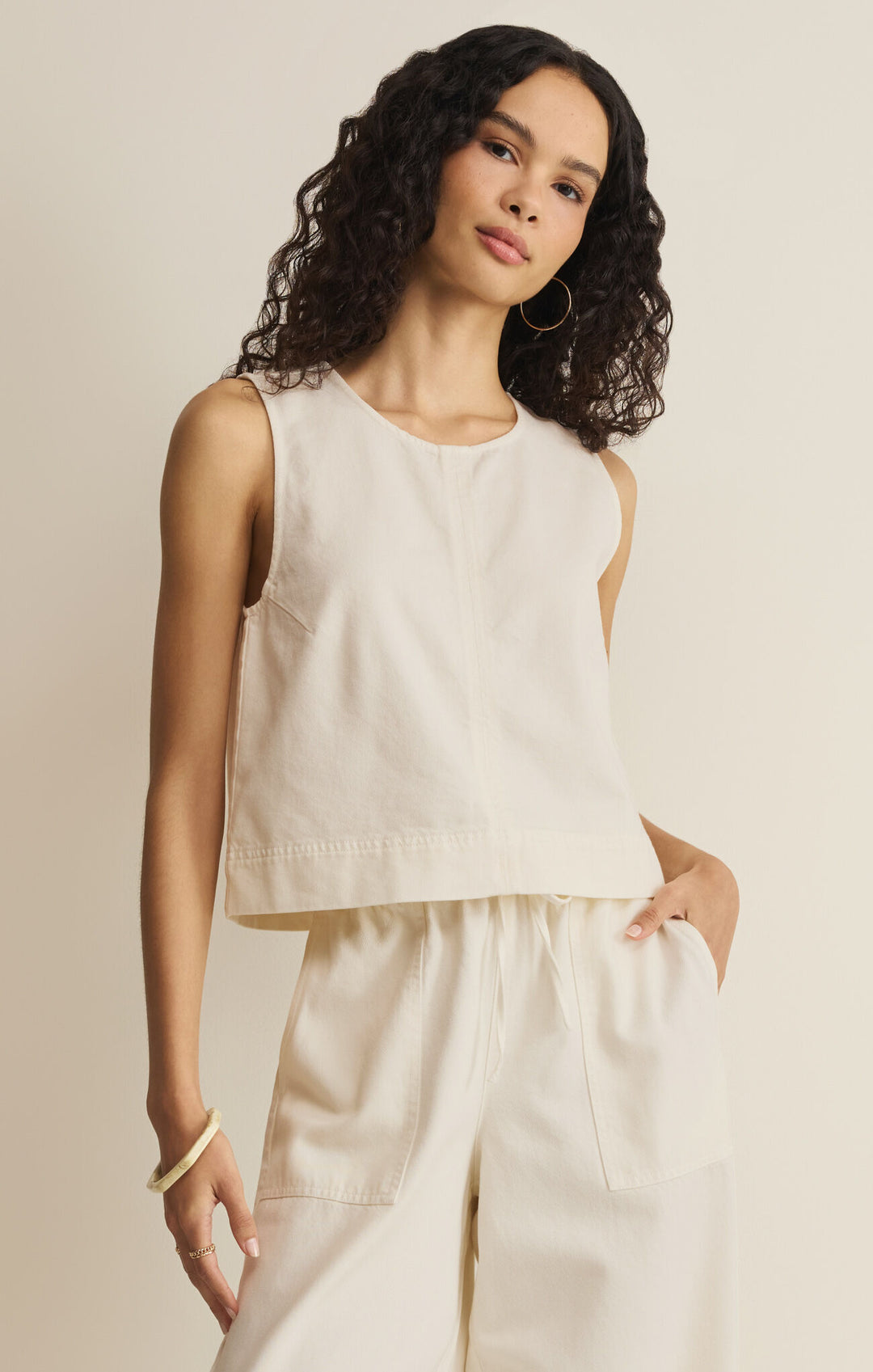 SUN SEEKER TANK - CREAM