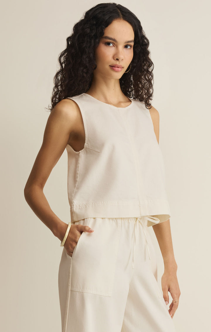 SUN SEEKER TANK - CREAM