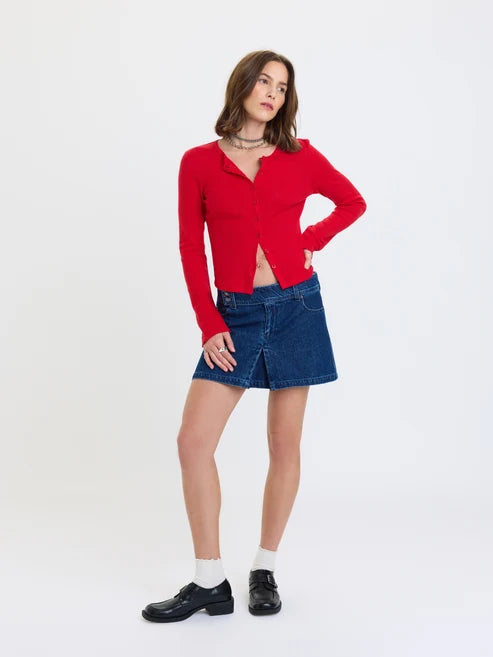 STARGAZER CARDIGAN - CHERRY
