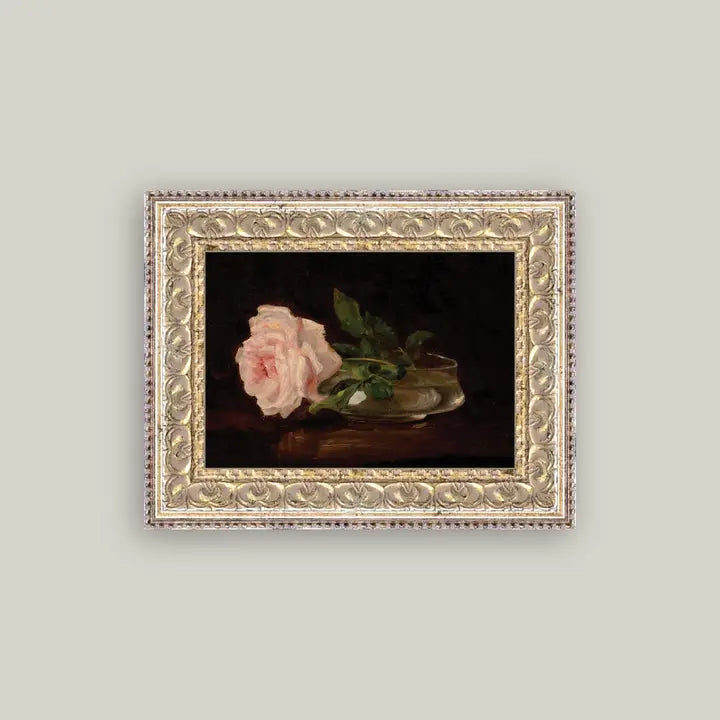 STILL LIFE ROSE FRAMED ART