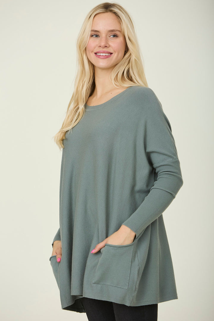 OVERSIZED POCKETED SWEATER