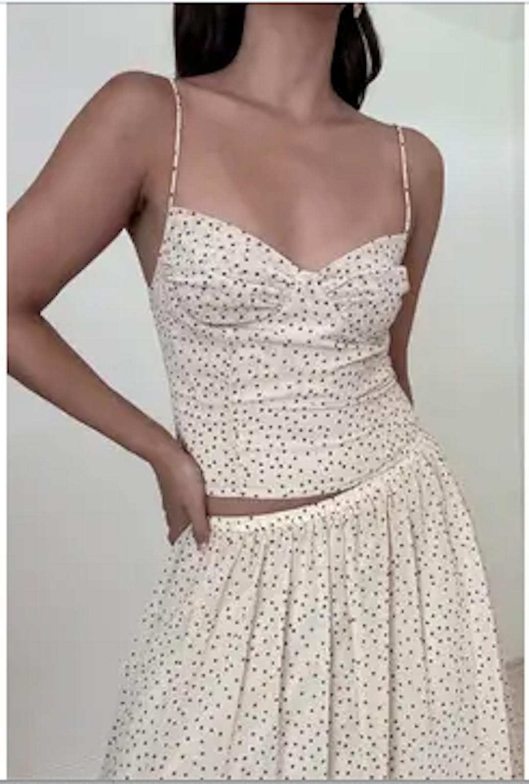 POLKA DOT CHIFFON MAXI SKIRT