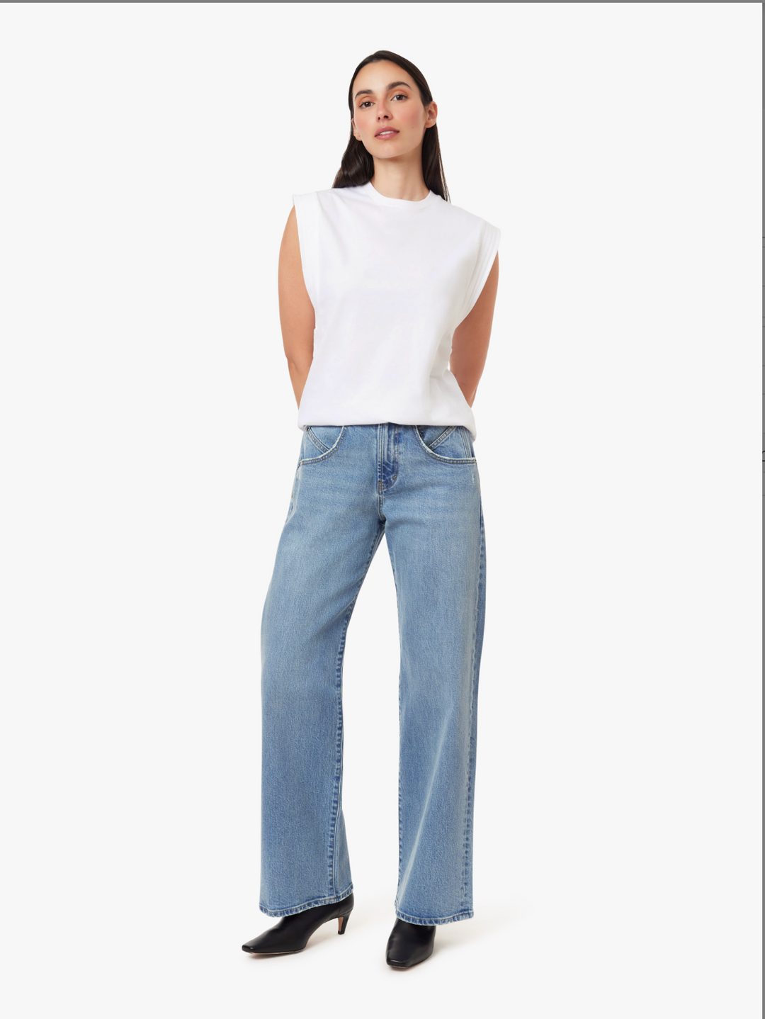 BLAINE HIGH RISE STRAIGHT JEAN - COAST