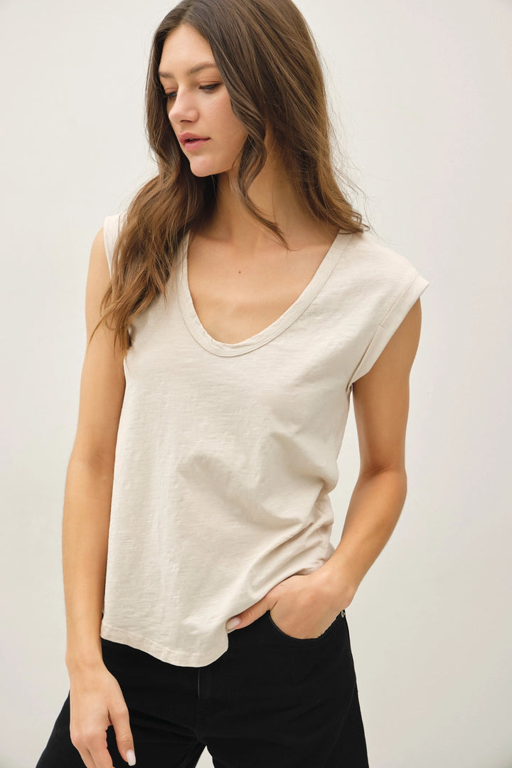 TALIA CAP SLEEVED TEE