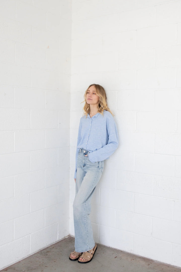 SKY BLUE PIPER CARDIGAN
