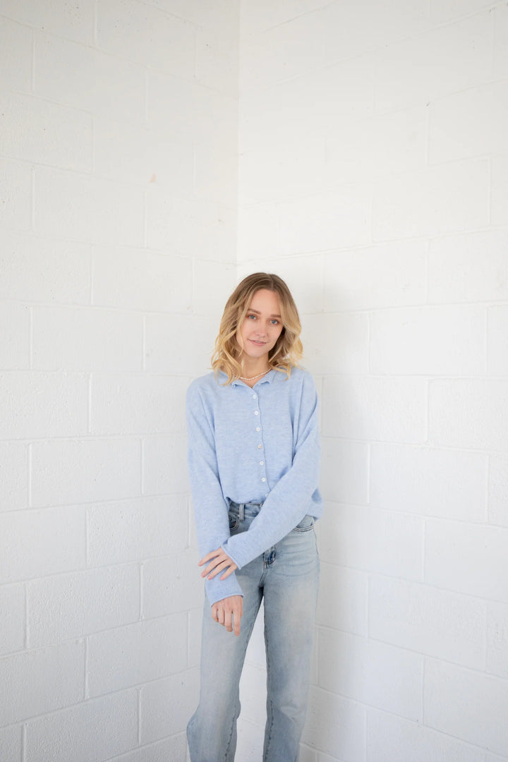SKY BLUE PIPER CARDIGAN