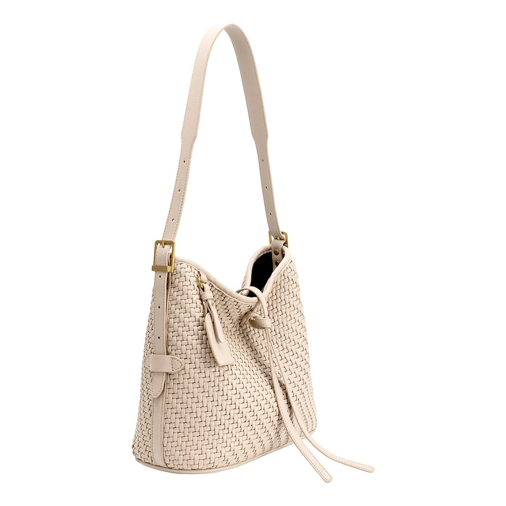 THALIA WOVEN TOTE - BONE