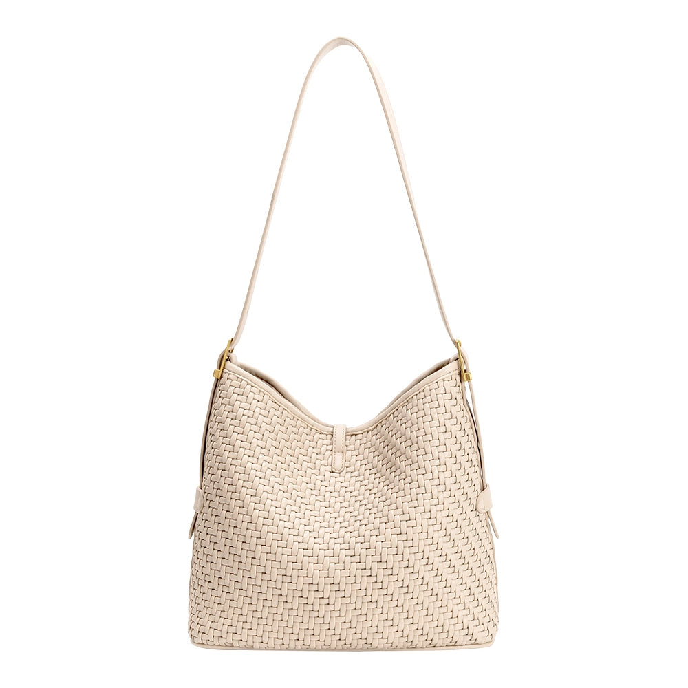 THALIA WOVEN TOTE - BONE