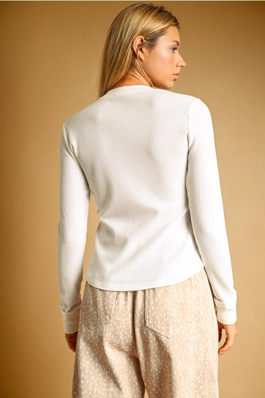 EDEN WAFFLE KNIT LONG SLEEVE