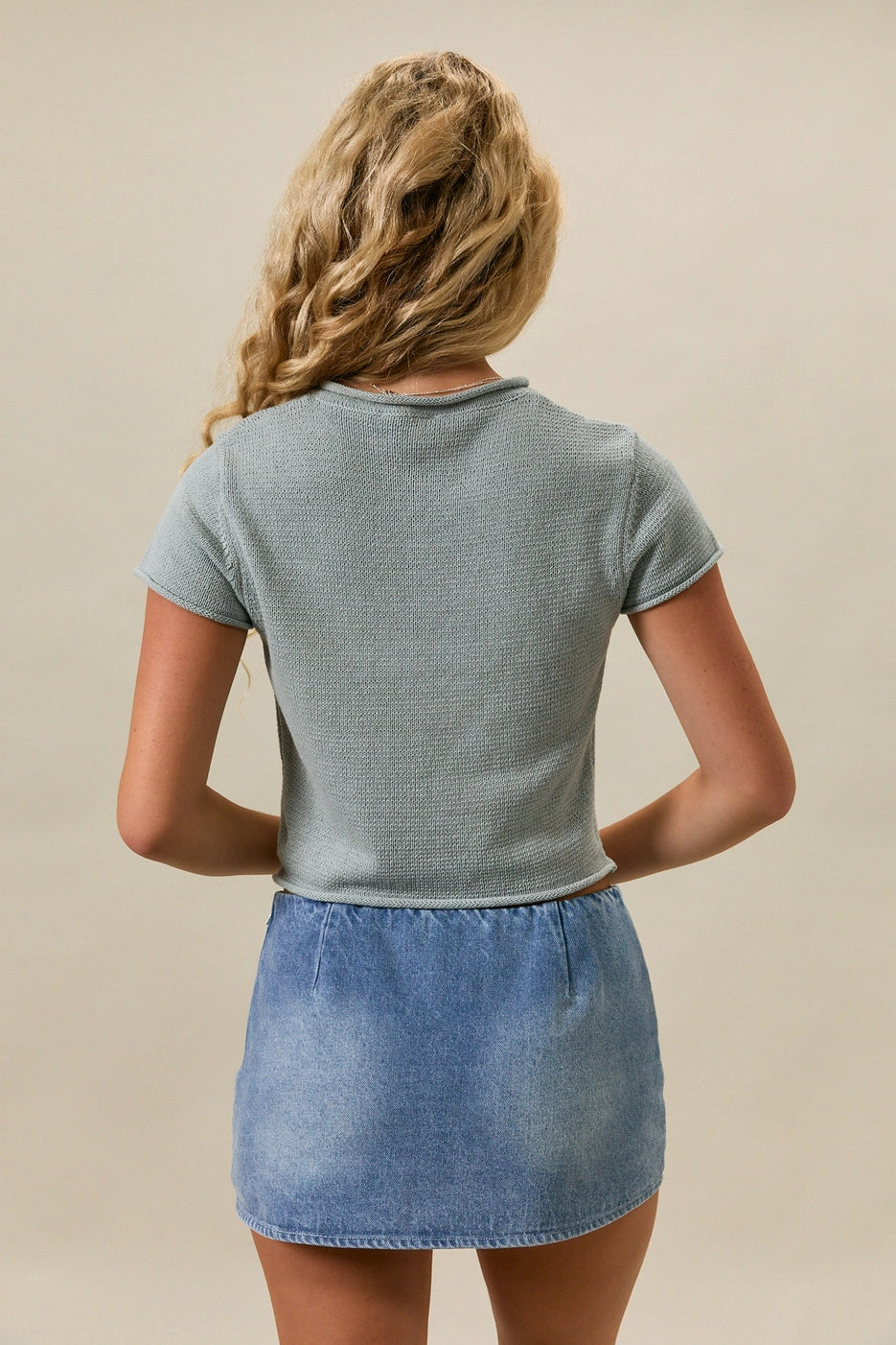 TISH KNIT TOP - MINT