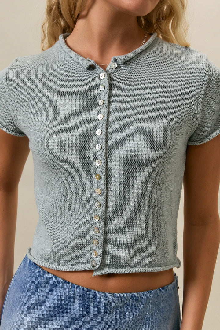 TISH KNIT TOP - MINT